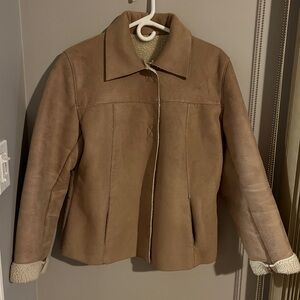 Togo Vintage Tan Jacket with Shearling Lining M
